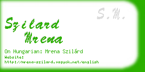 szilard mrena business card